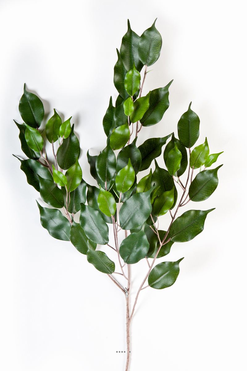 Branche de feuillage ficus artificiel H 75 cm, ARTIFICIELLES