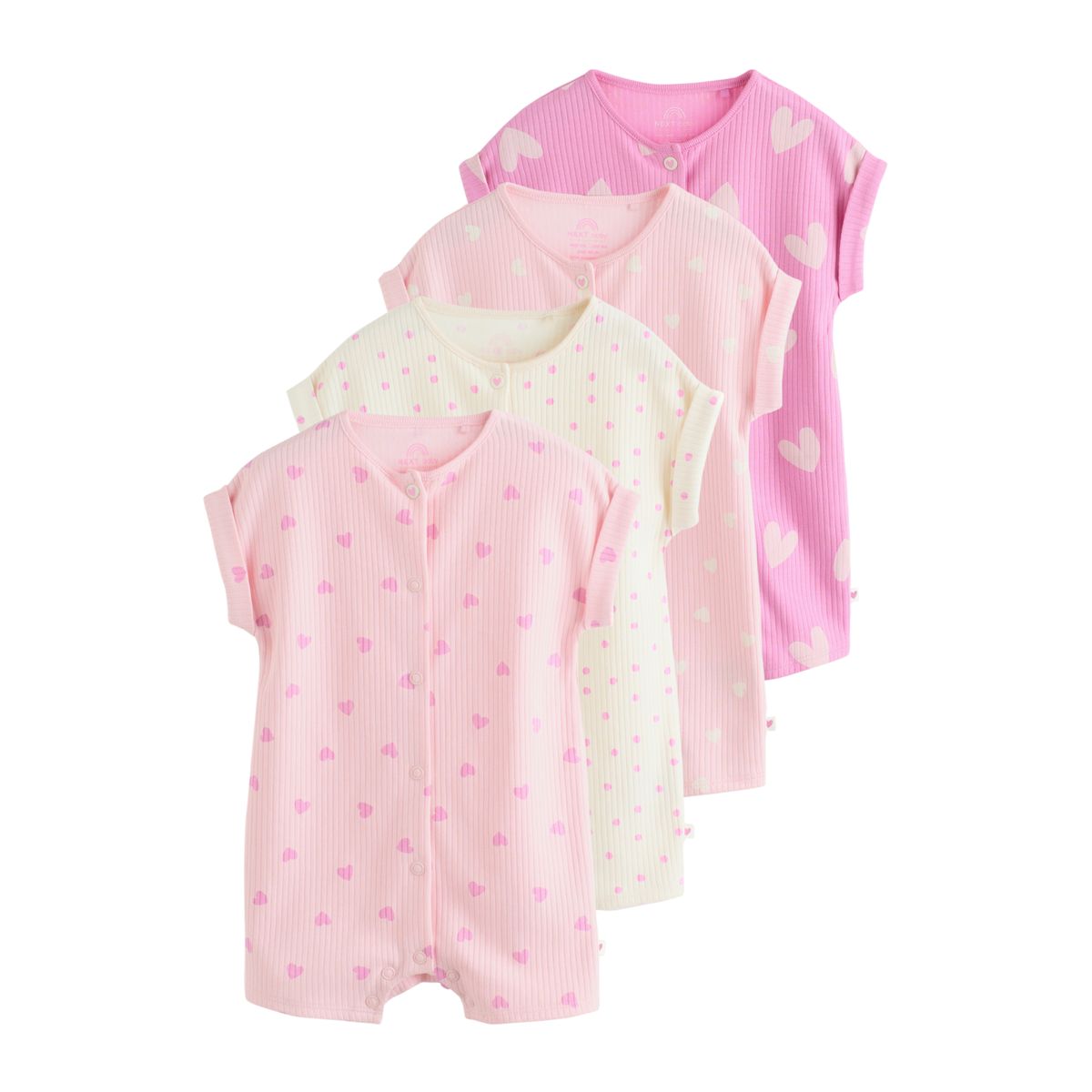 Barboteuses en jersey, lot de 4, NEXT