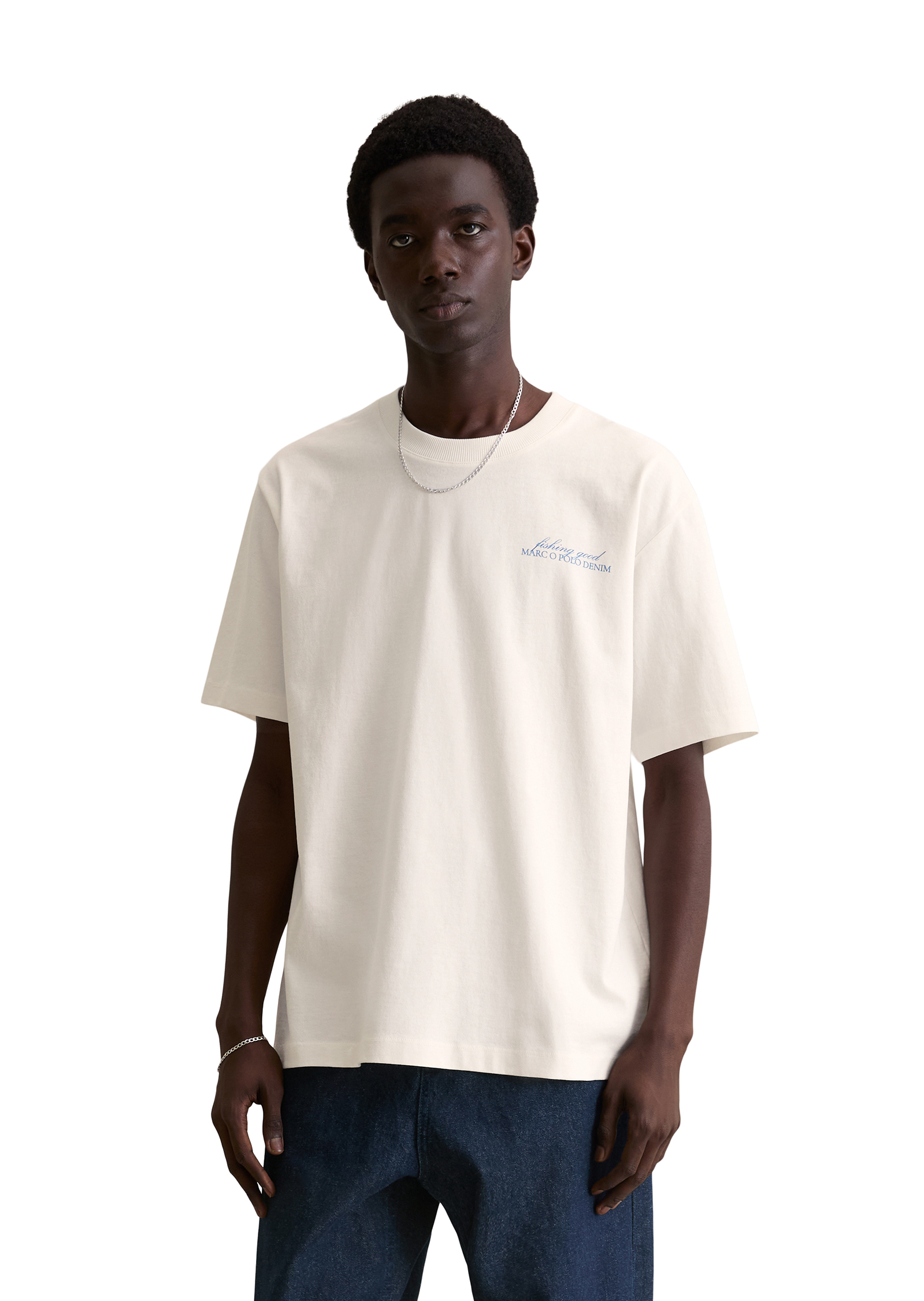T-shirt surdimensionné avec impression sur le devant et le dos, MARC O’POLO DENIM