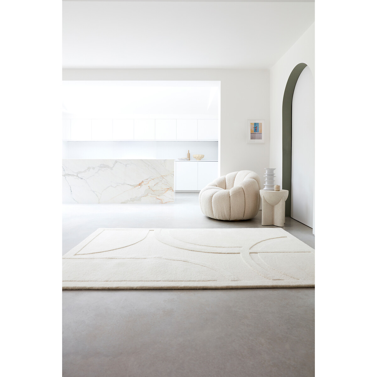 Premium Scandi Style Carved Rug in 100% Wool, ÉDITÉ