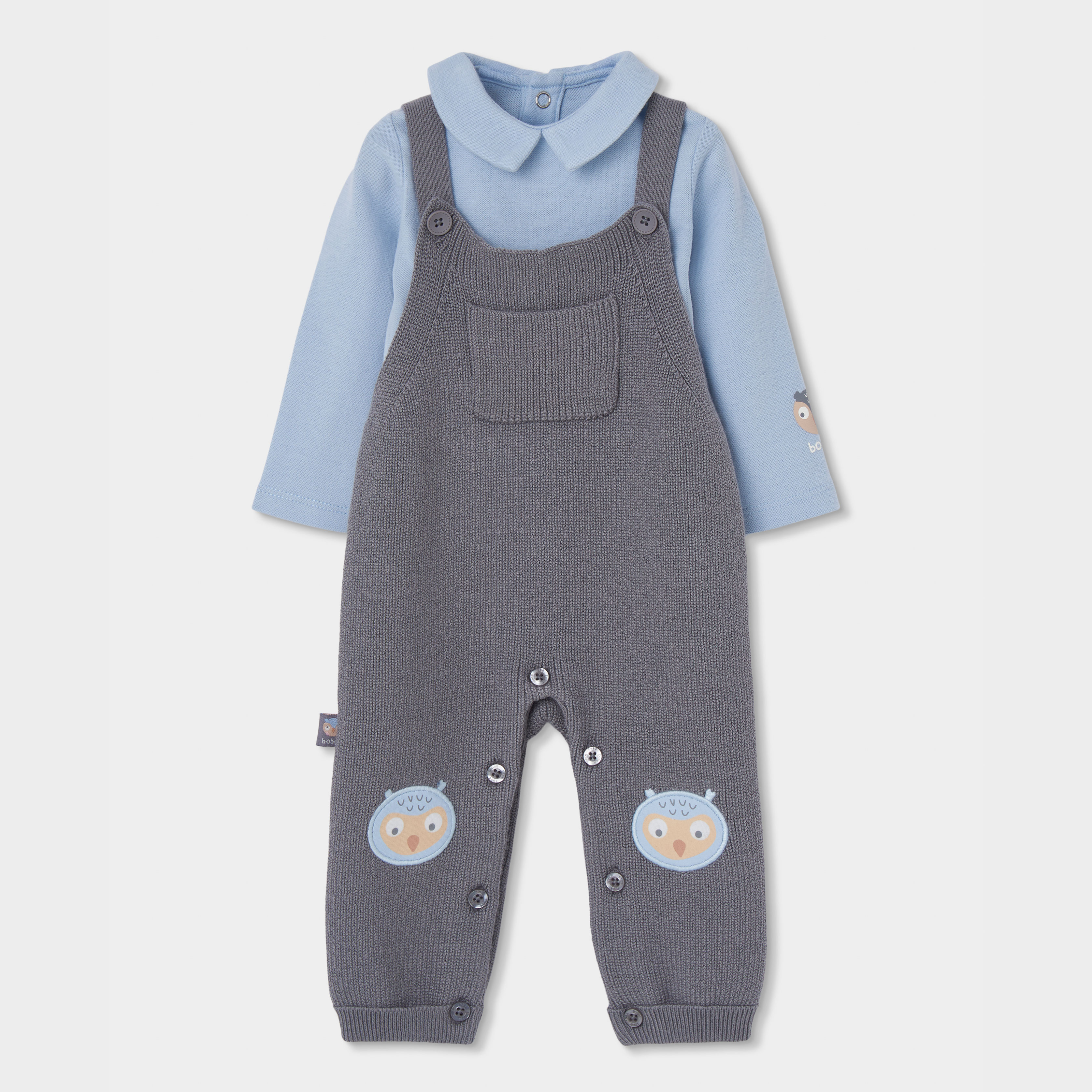 Ensemble bébé garçon avec hiboux, BOBOLI