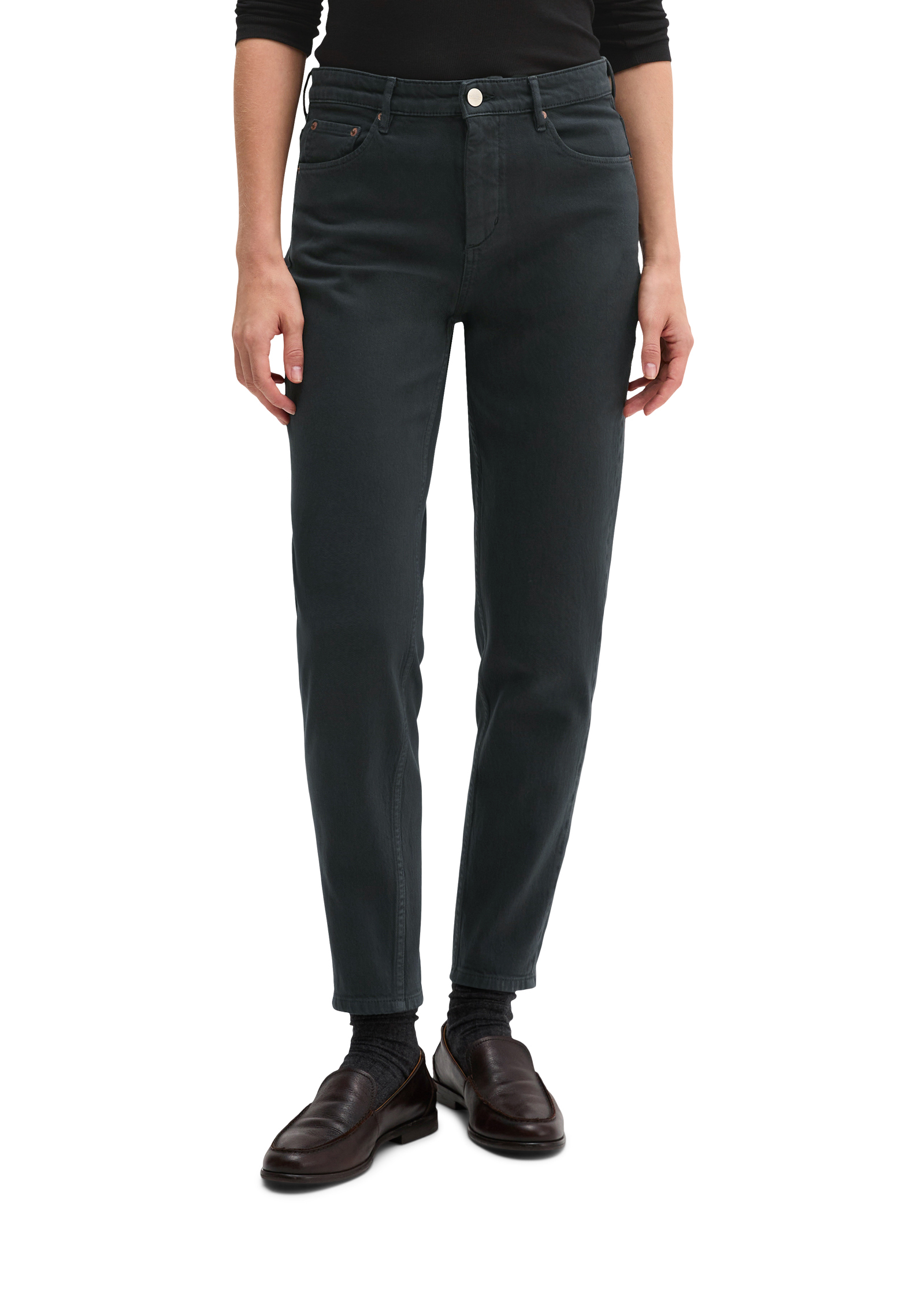 Jeans modèle Mala, coupe slim et longueur courte en coton bio extensible, MARC O'POLO