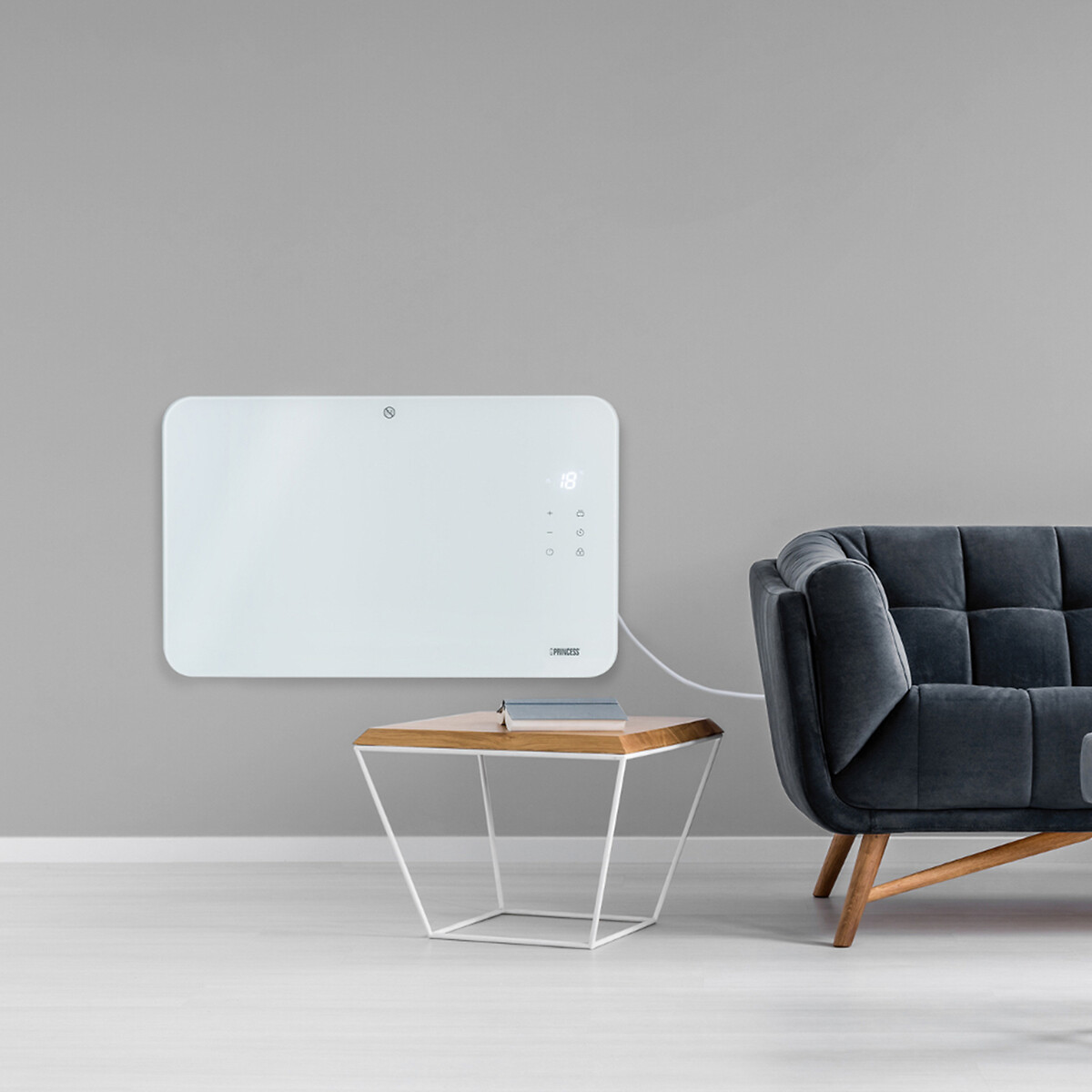 Smart 1000w glass panel heater Princess | La Redoute