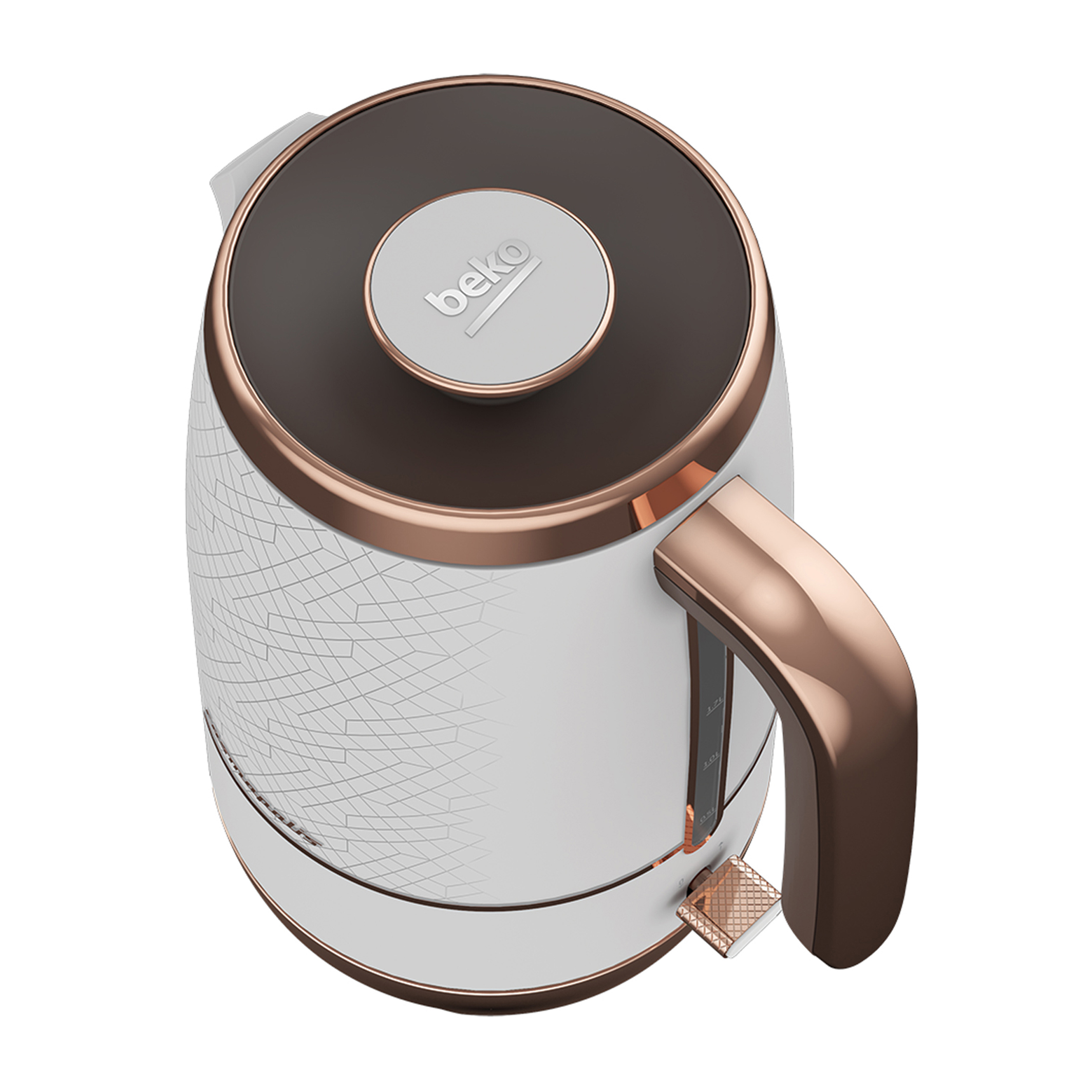 beko white and rose gold kettle