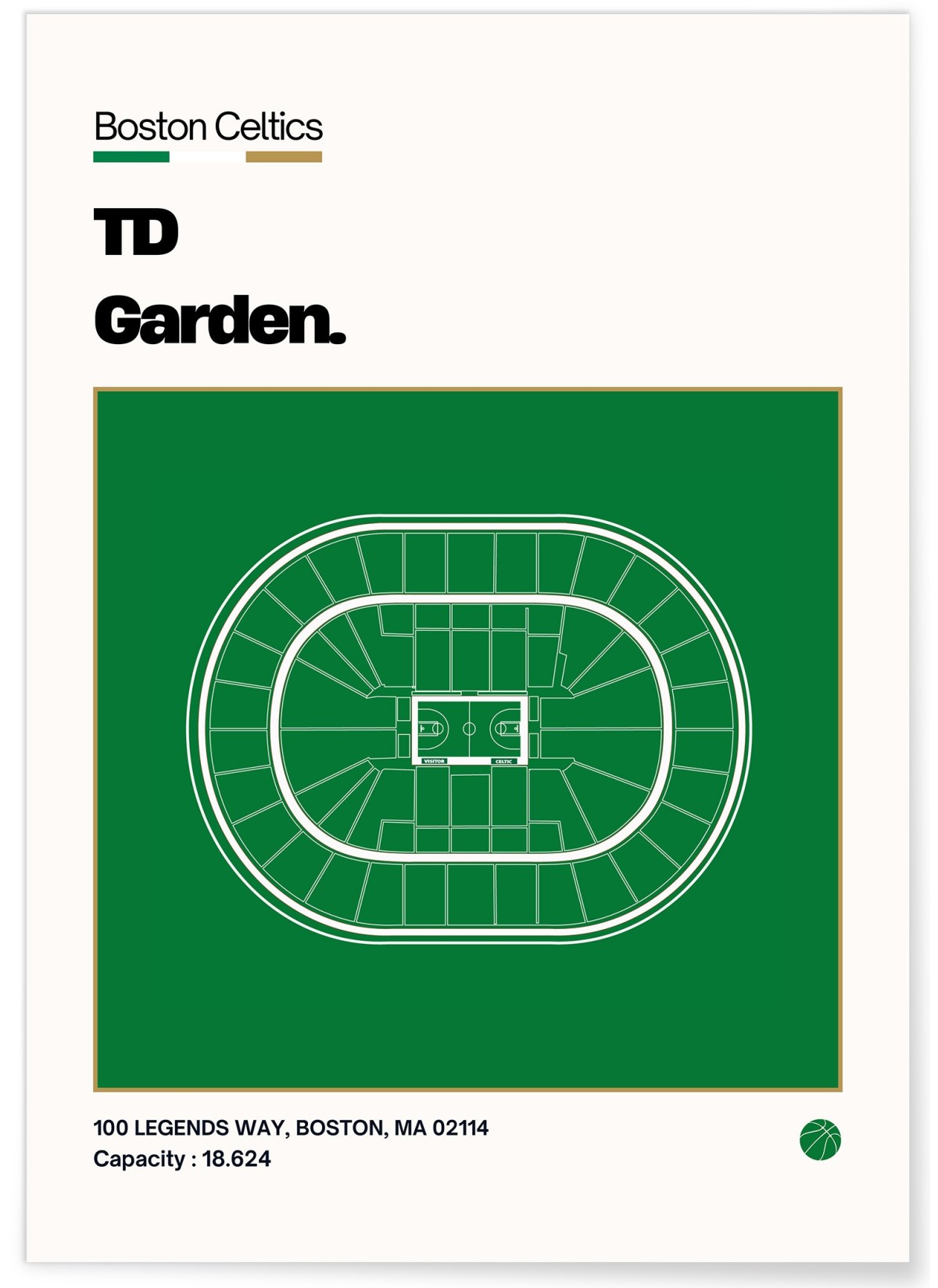 Affiche TD Garden - Boston Celtics, L'AFFICHERIE