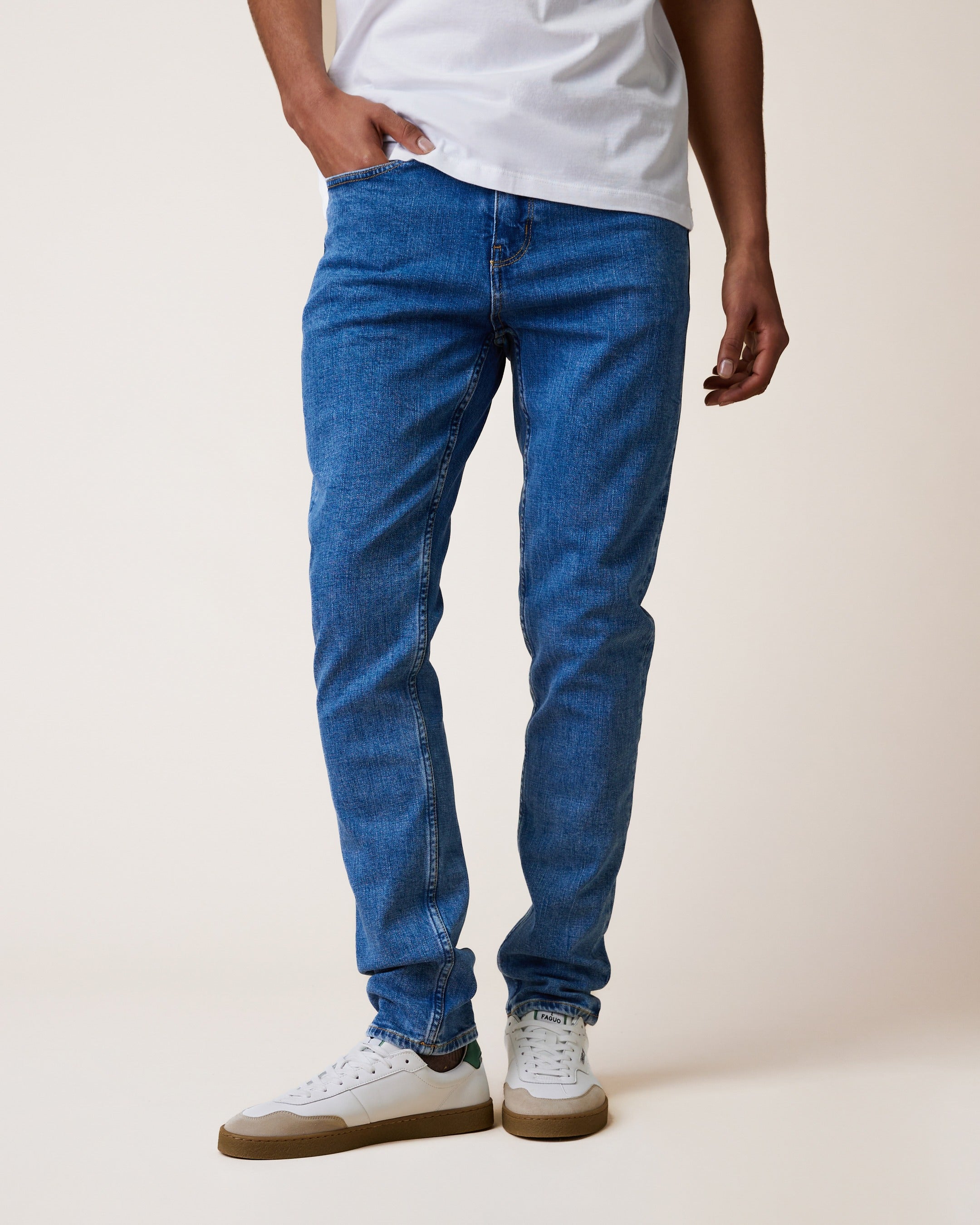 Jean denim clair stretch, FAGUO