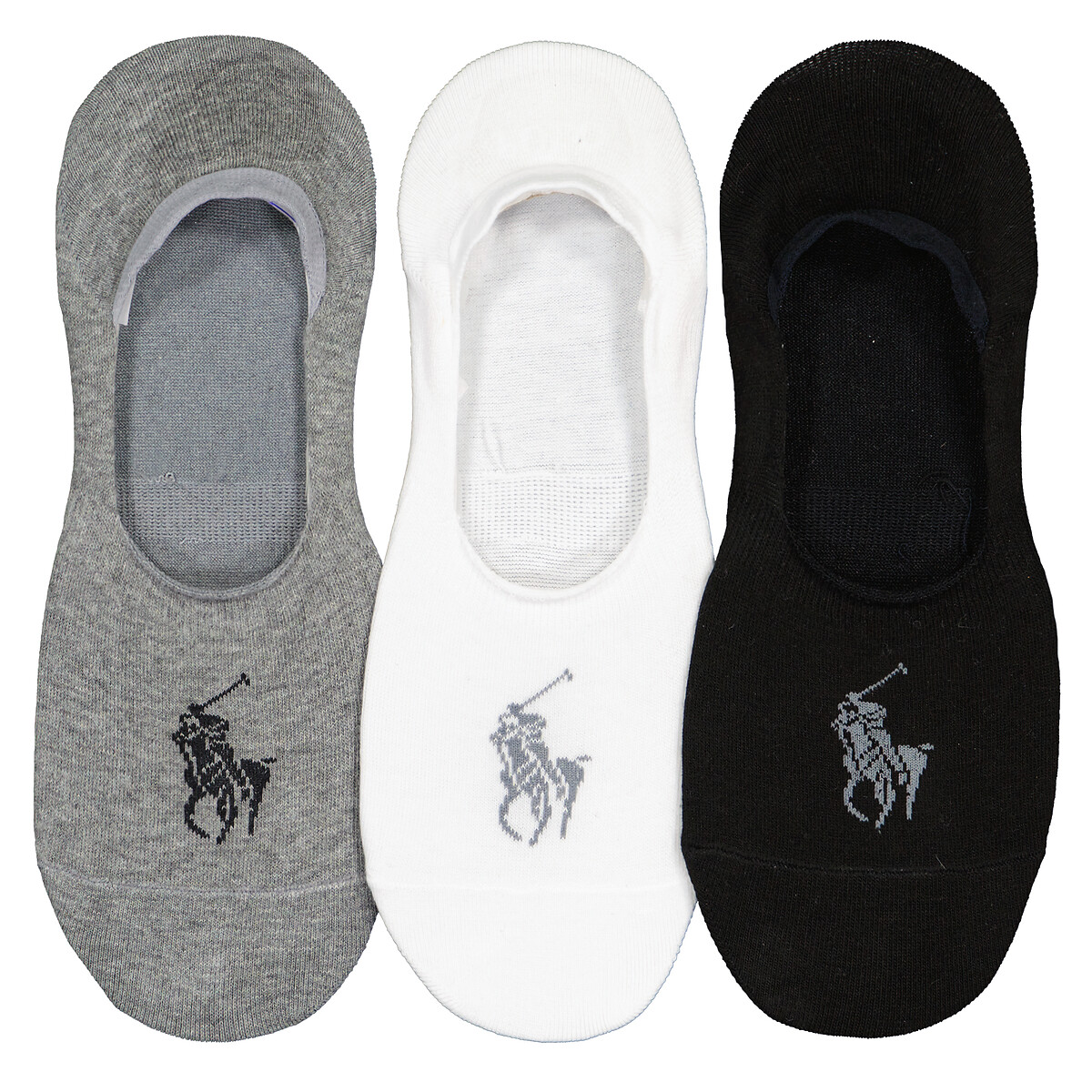 eindeloos omvatten PapoeaNieuwGuinea Set van 3 paar onzichtbare sokken zwart + wit + grijs Polo Ralph Lauren |  La Redoute