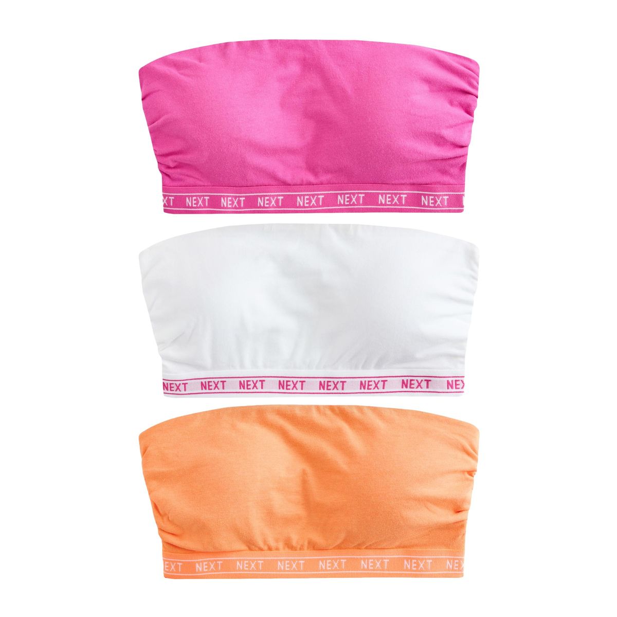 Soutien-gorge bandeau en coton, lot de 3, NEXT