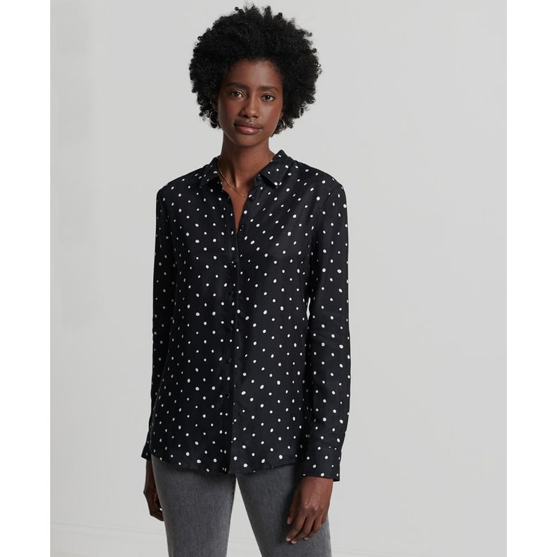 Chemise blanche pois noir La Redoute