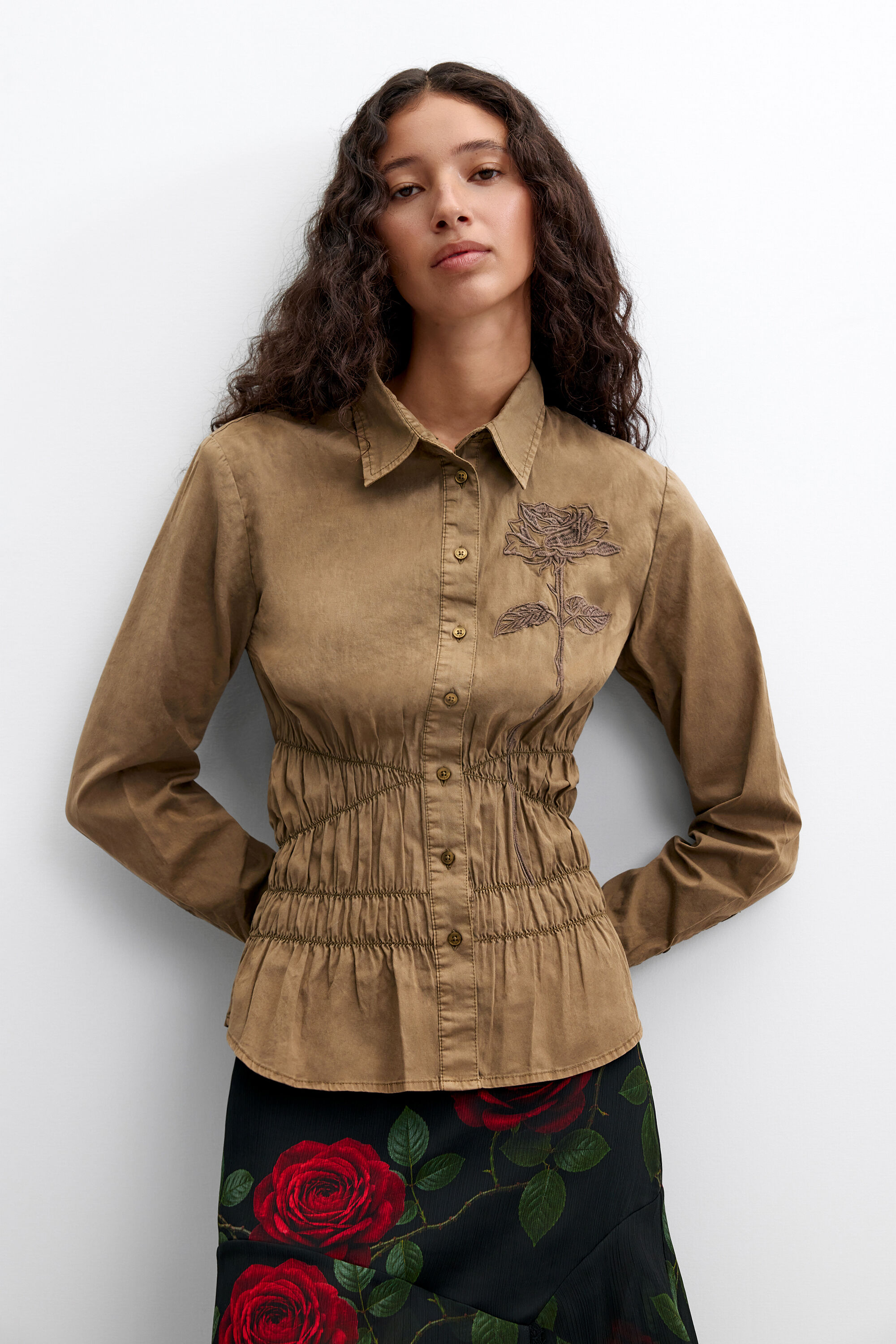 chemise en coton à manches longues, DESIGUAL