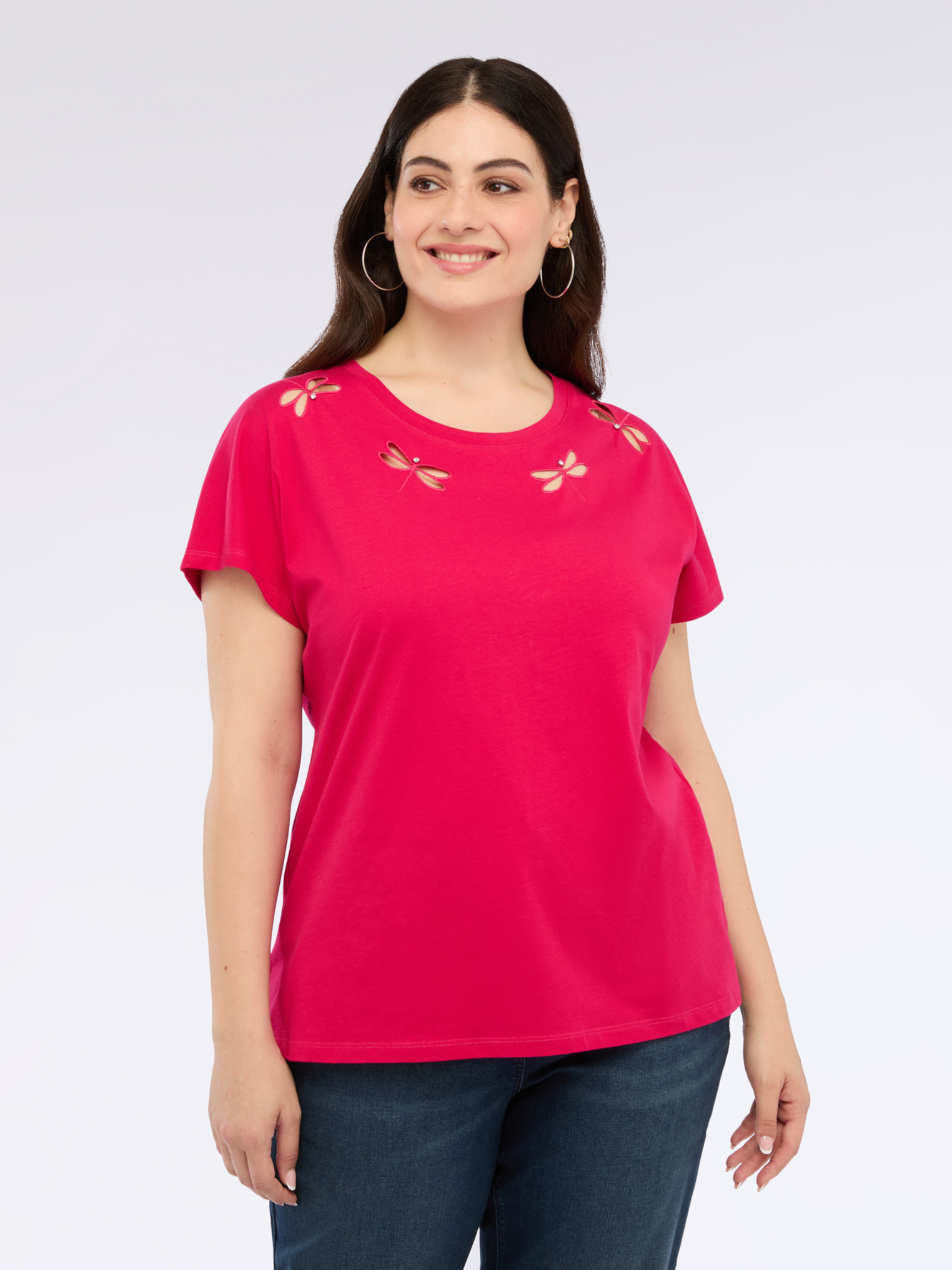 T-shirt avec détail libellule, FIORELLA RUBINO