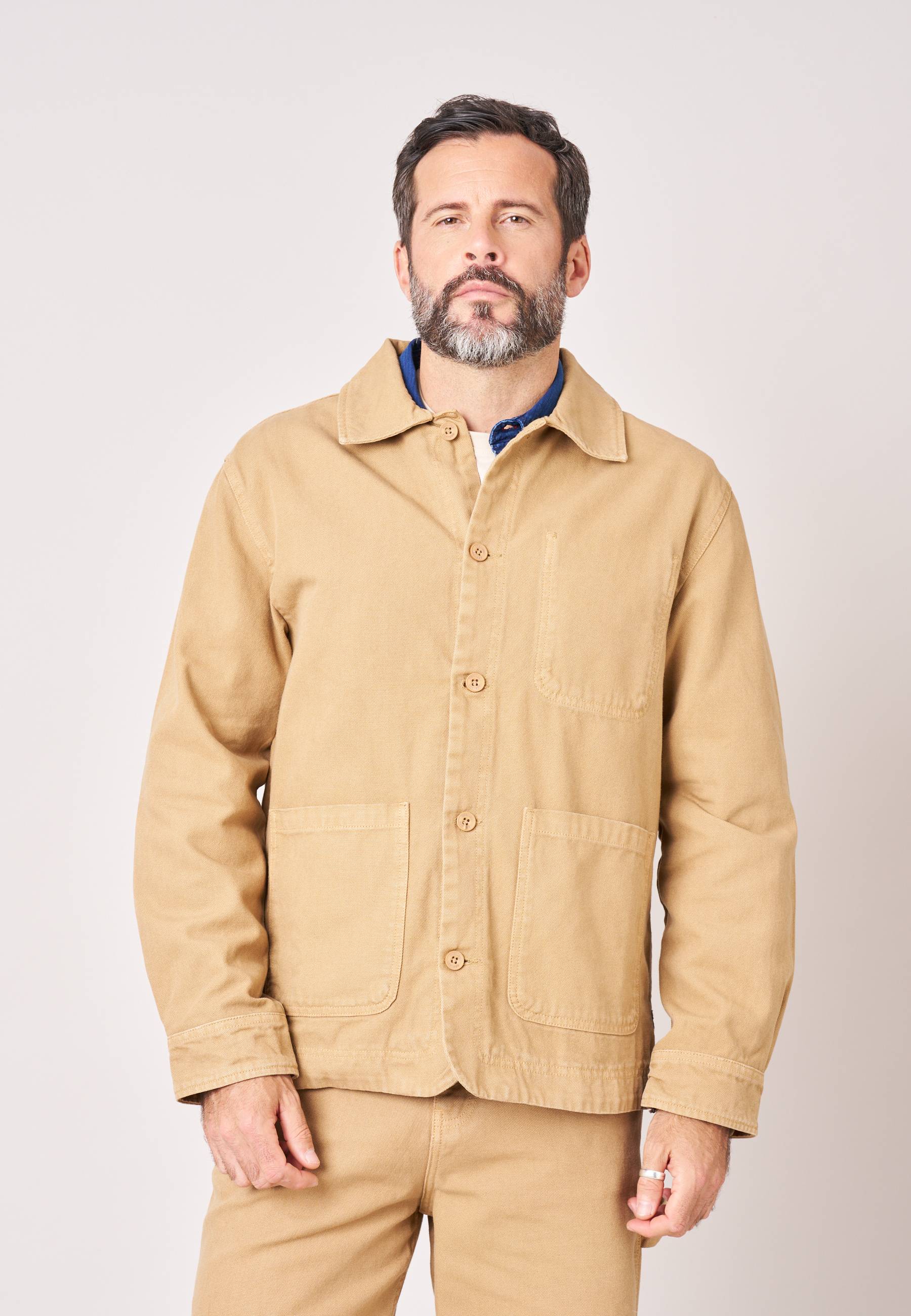 Chemise loose homme en toile épaisse 100% coton SANDER, DEELUXE