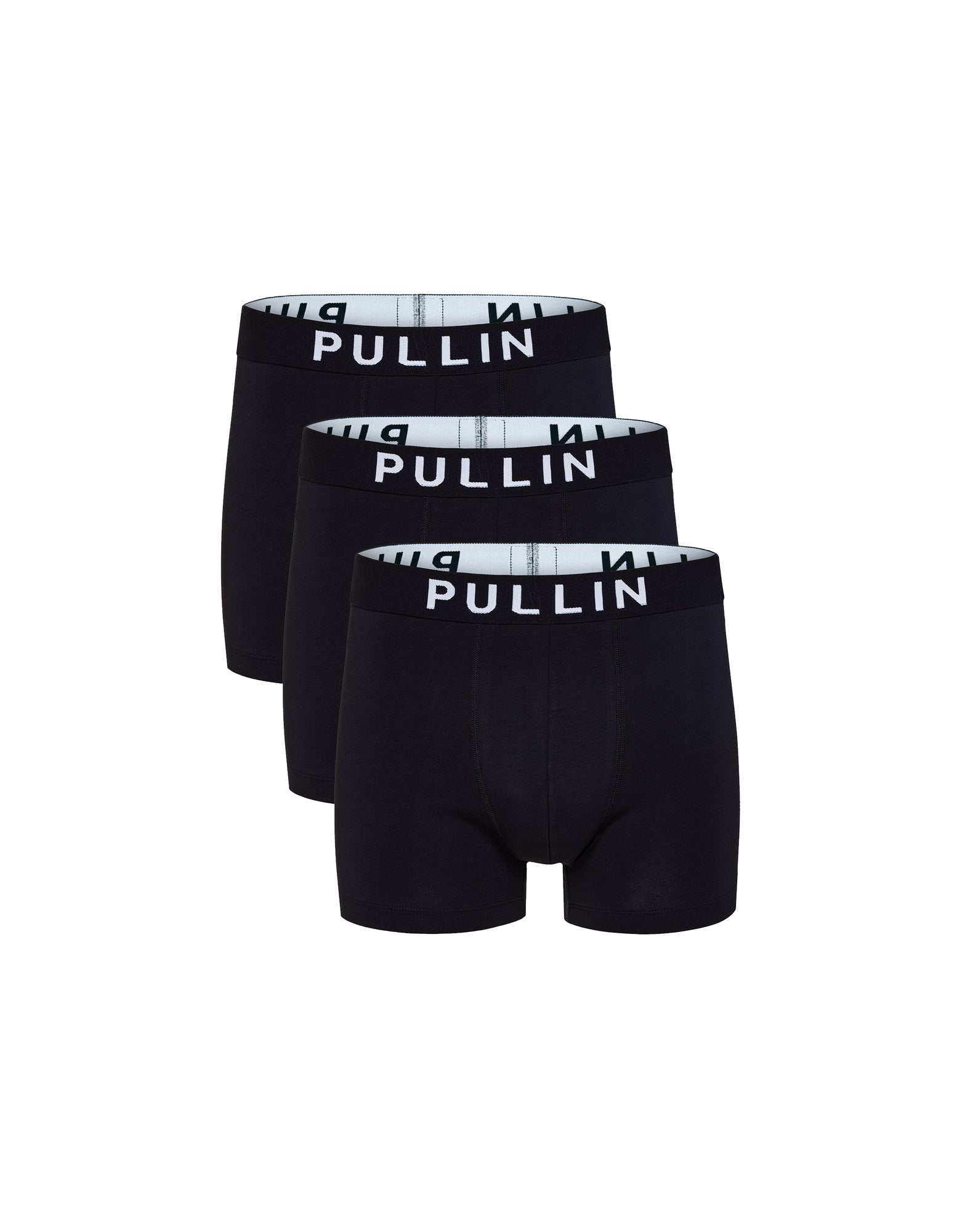 Lot 3 Boxers Courts Coton Noirs, PULLIN