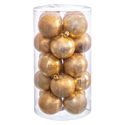 Set de 20 boules de Noël doré - 6cm WADIGA