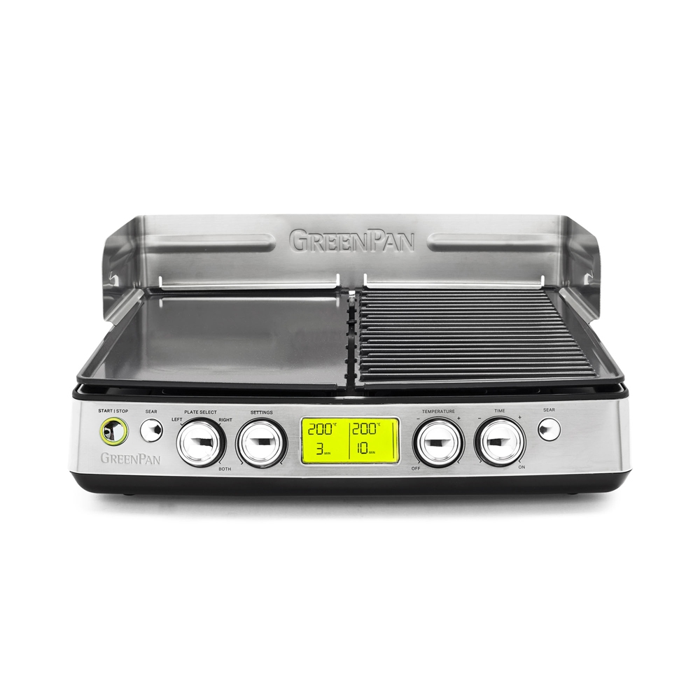 Grill Tappanyaki XL inox triply revêtement céramique - Elite, GREENPAN