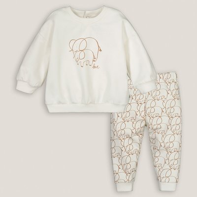 Cotton Sweatshirt/Joggers Outfit LA REDOUTE COLLECTIONS
