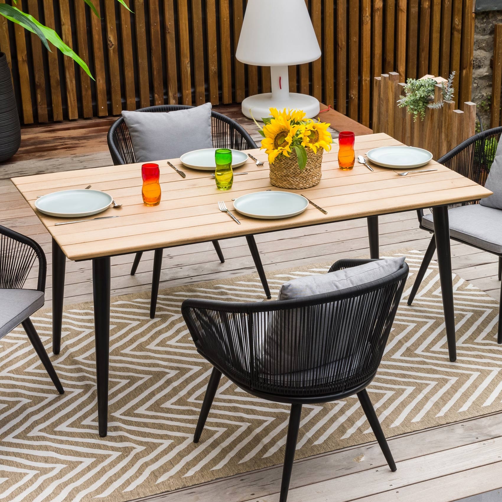 Table de jardin esprit indus, HOME MAISON