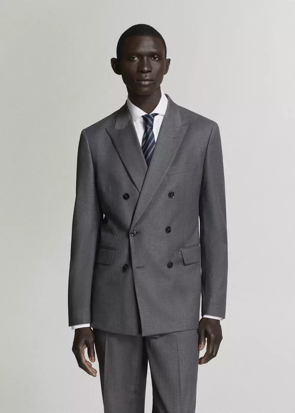 Veste de costume Monaco croisée slim-fit, MANGO MAN