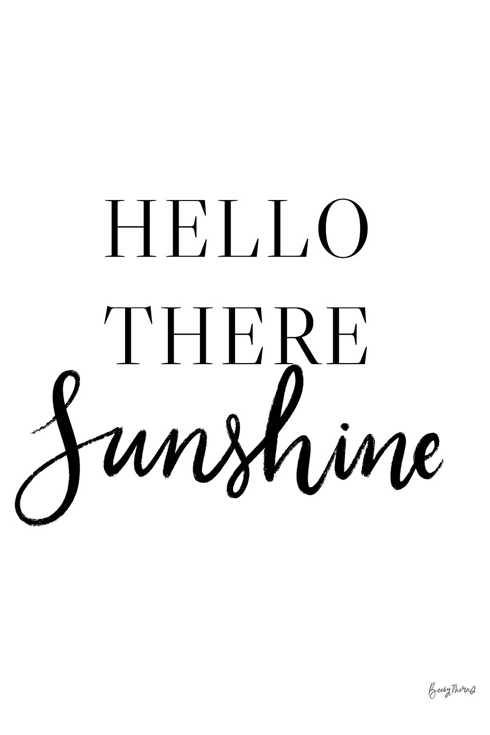 Tableau hello there sunshine, HEXOA