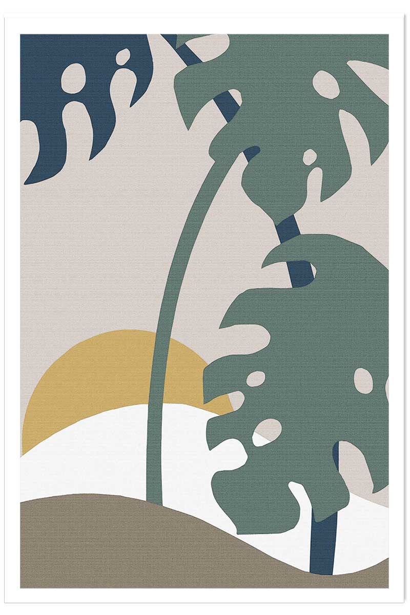 Affiche Monstera effet tissé, HEXOA