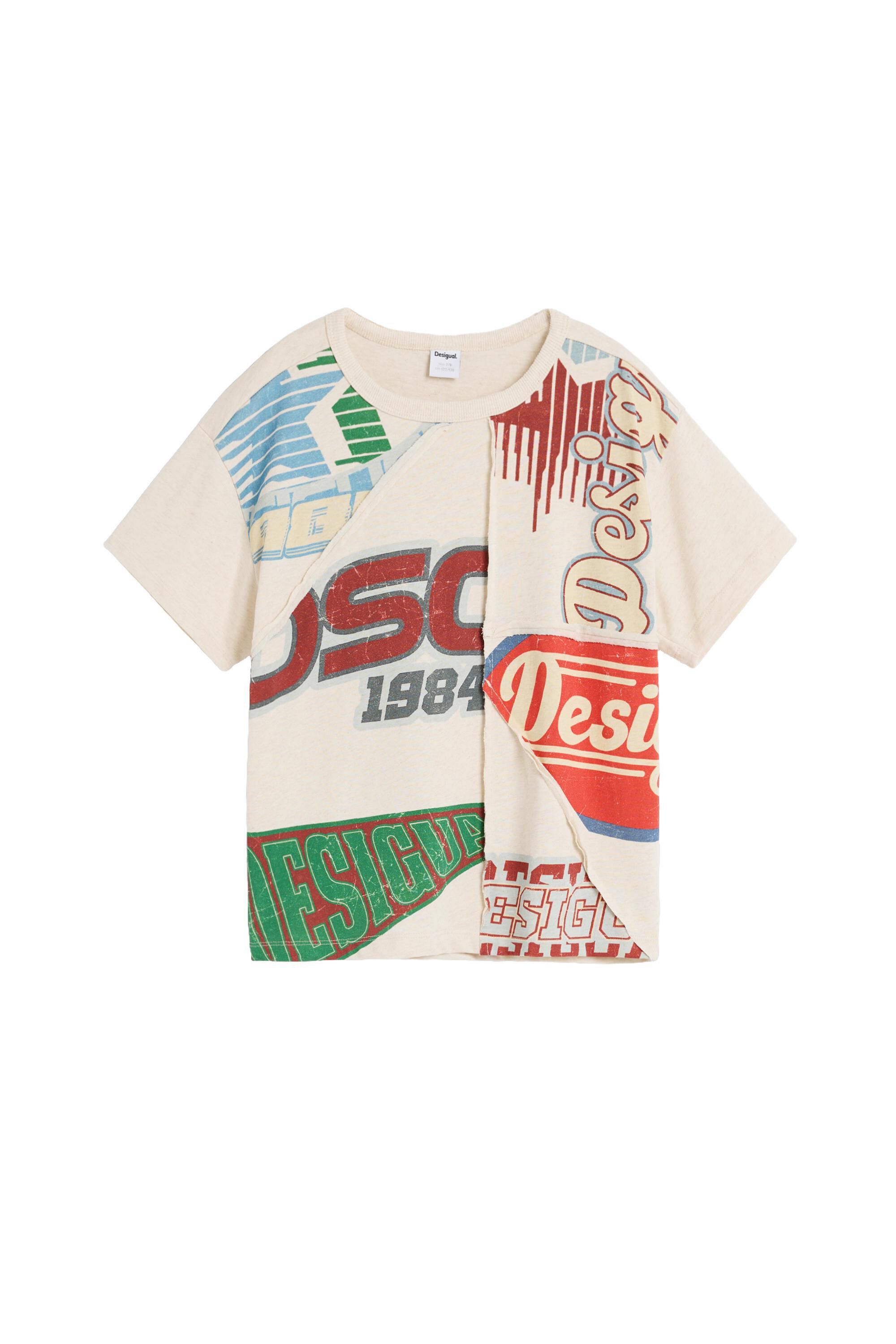 T-shirt imprimé avec logo, DESIGUAL