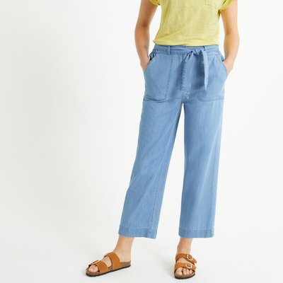 Wide Leg Jeans in Lightweight Denim, Length 25" ANNE WEYBURN