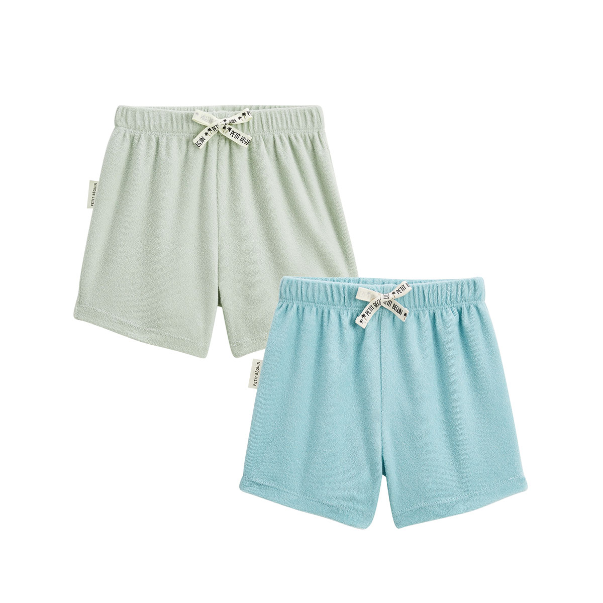 Lot de 2 shorts enfant en éponge Cayo Coco, PETIT BEGUIN