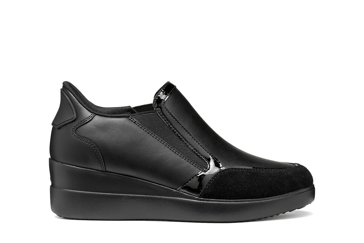 Leren schoenen met sleehak, STARDUST, FAST-IN, GEOX
