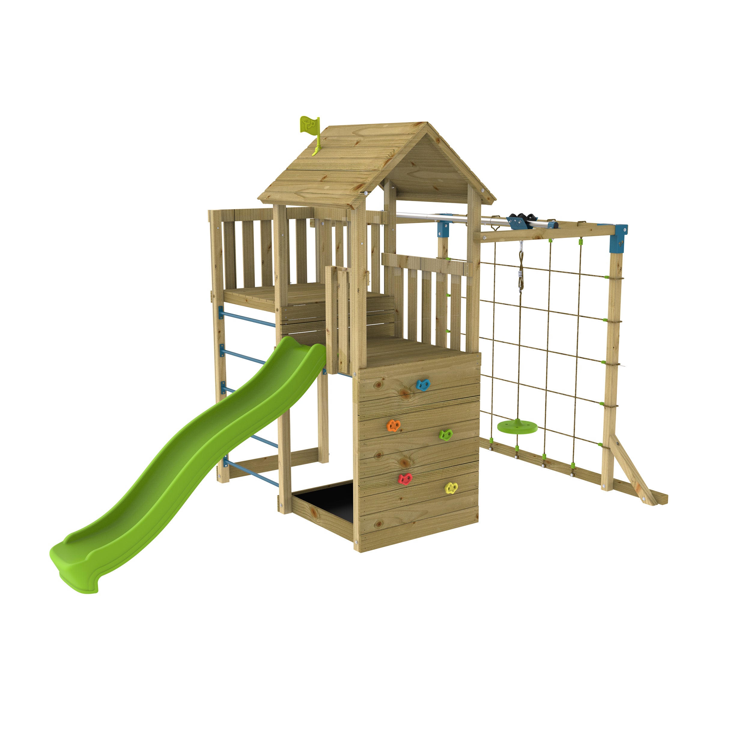 Aire jeux double plateforme SANTOLINE, TP TOYS