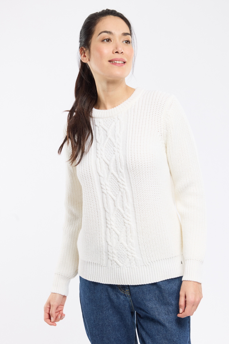 Pull torsadé Jill en laine, TERRE & MER