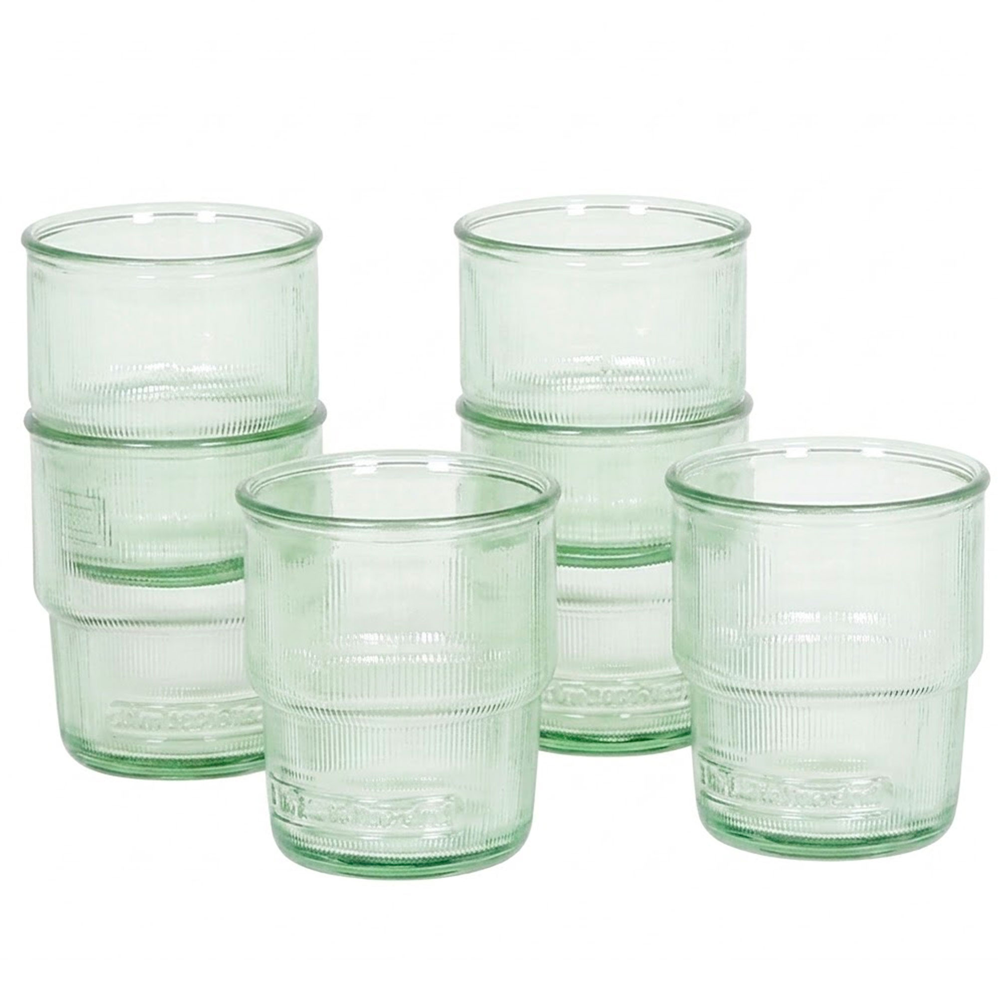 Set de 6 verres à eau empilables en verre 100% recyclé 30cl, WADIGA