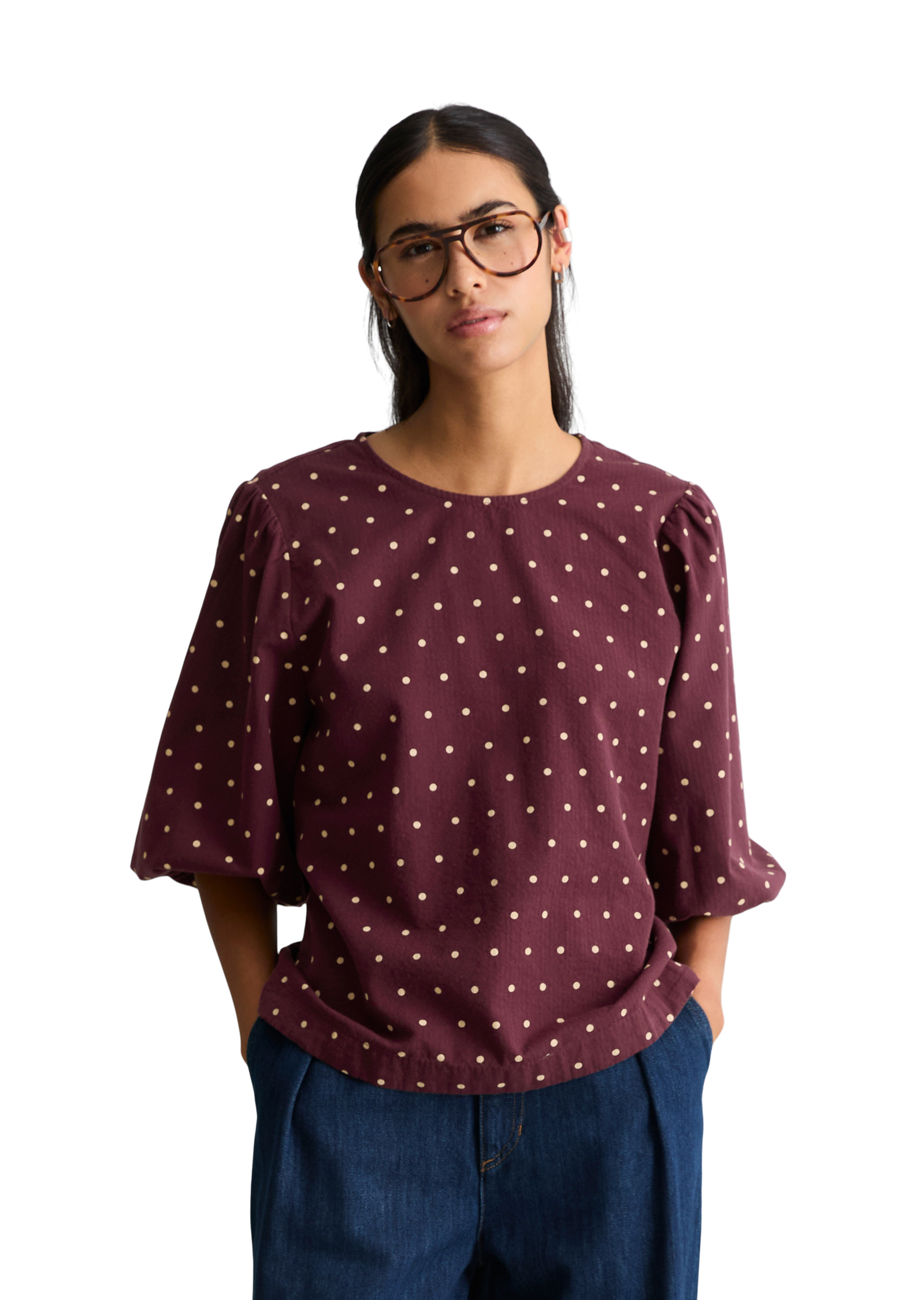 Chemisier en seersucker, coupe classique en pur coton bio, MARC O’POLO DENIM