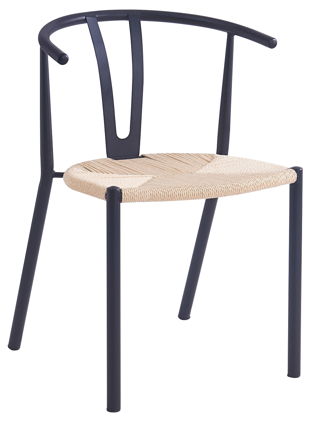 Lot de 2 chaises, métal et corde, SUKI, NORDLYS