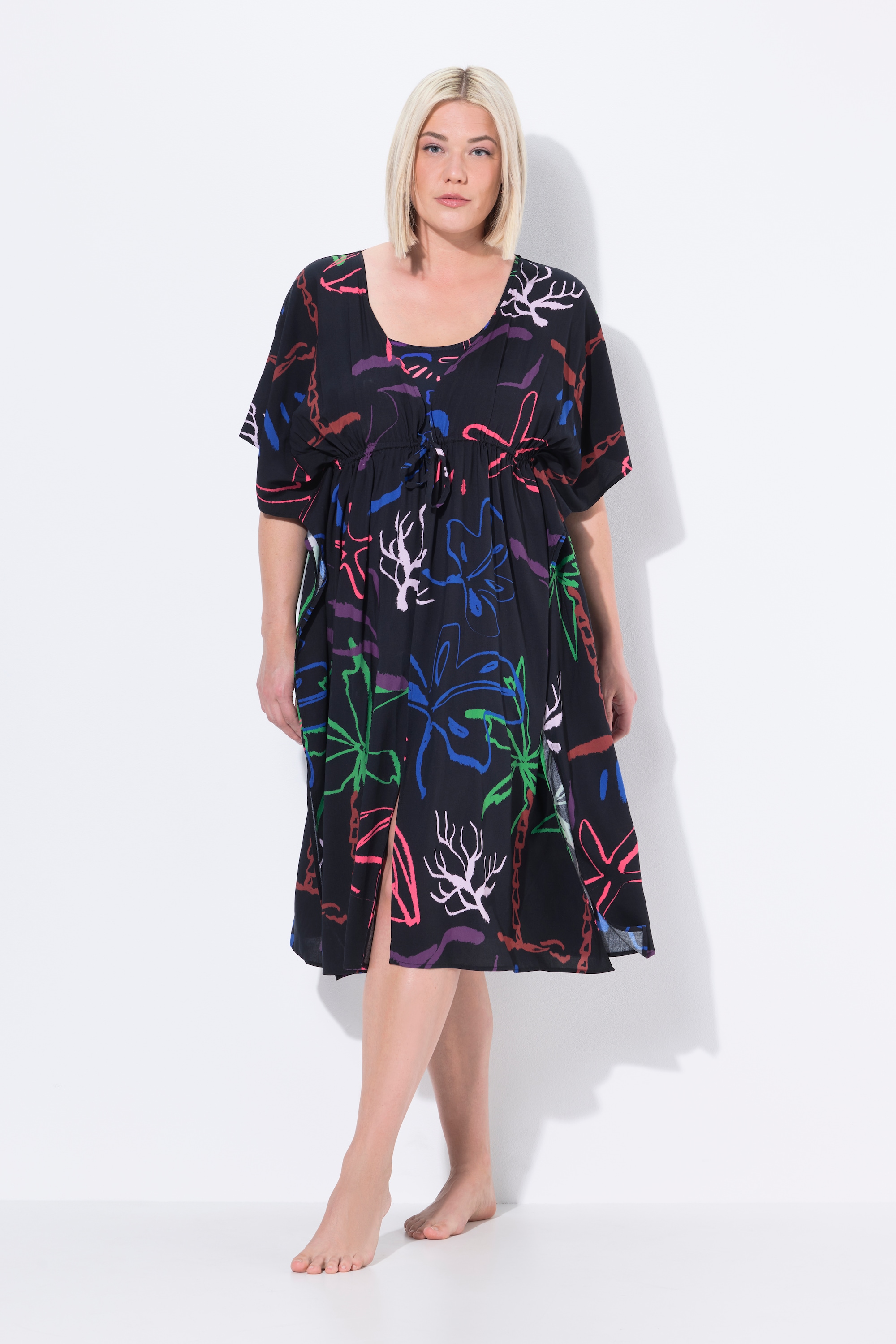 Caftan encolure en V et manches courtes, ULLA POPKEN
