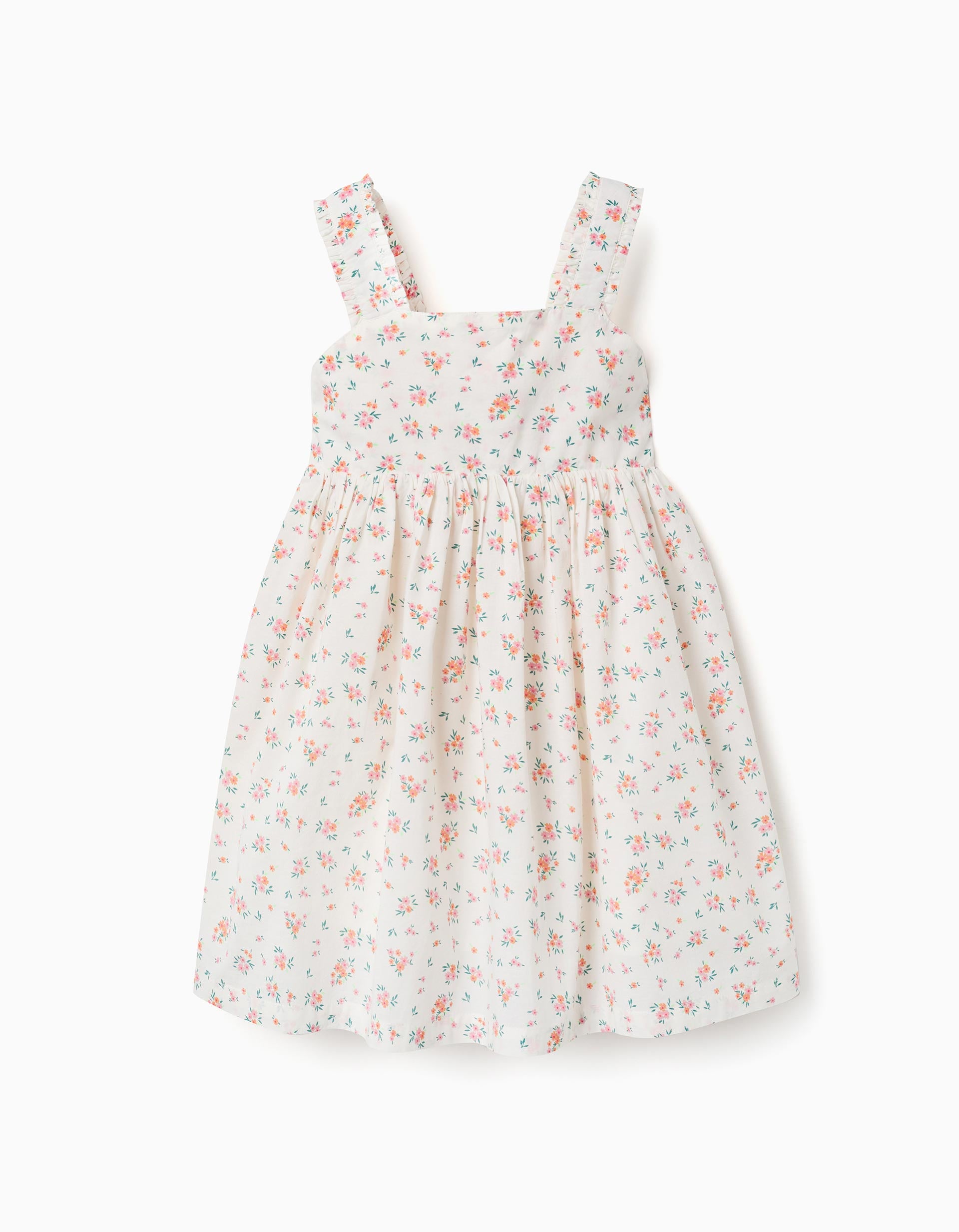 Robe sans manches en coton avec motif floral, ZIPPY
