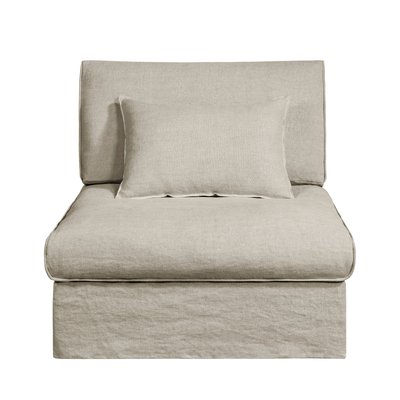 Fauteuil in stonewashed dik linnen, Camille AM.PM