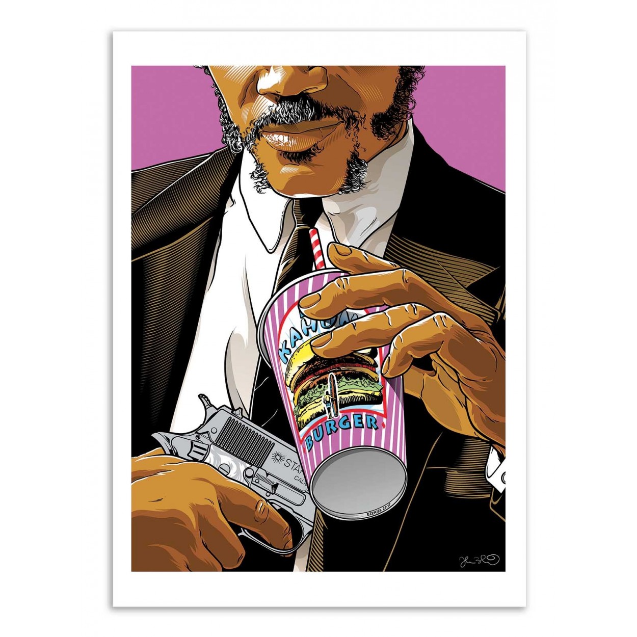 Affiche d’art et cadre noir 50 x 70 cm - Jules - Joshua Budich, WALL EDITIONS