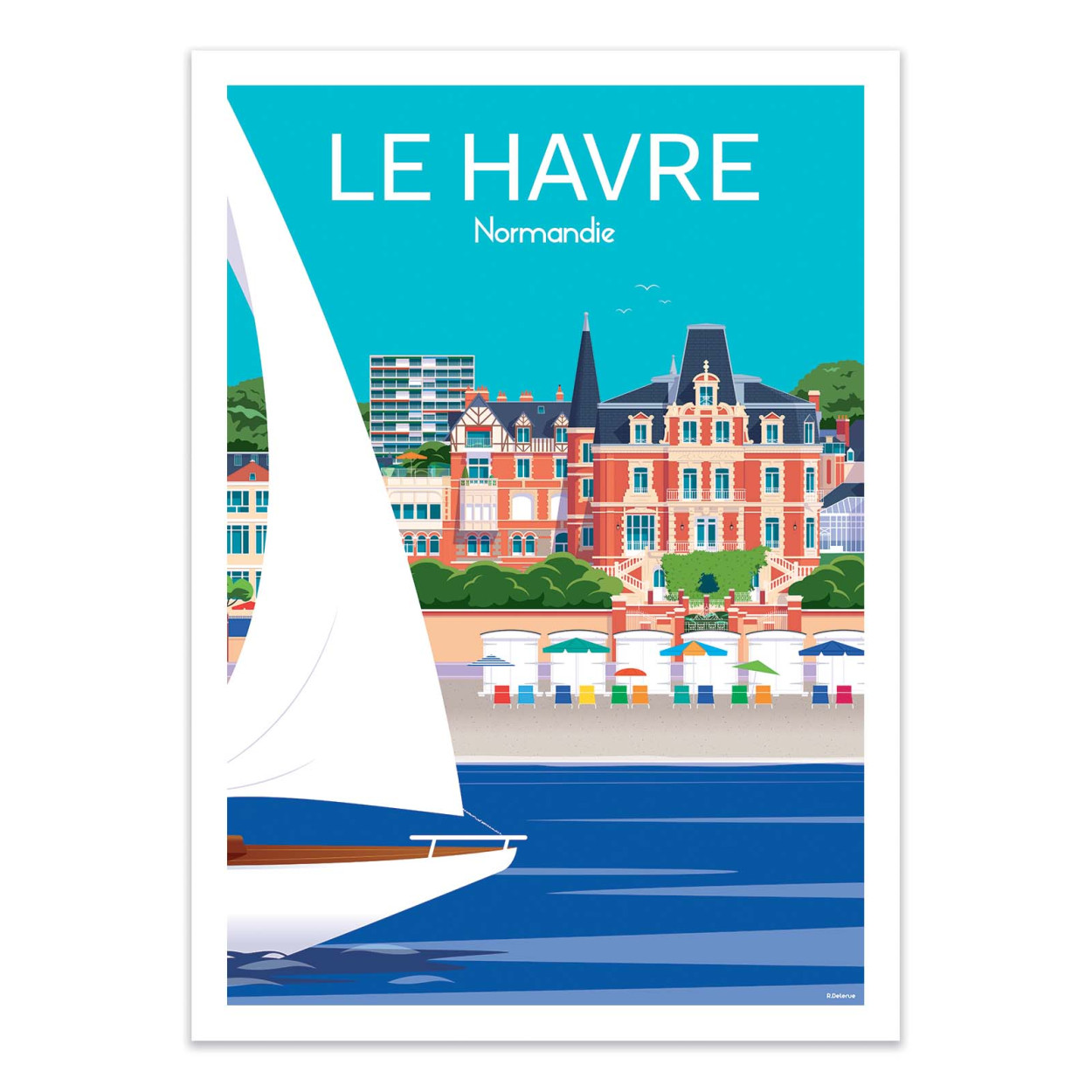 Affiche d'art - Le Havre Normandie - Raphael Delerue, WALL EDITIONS