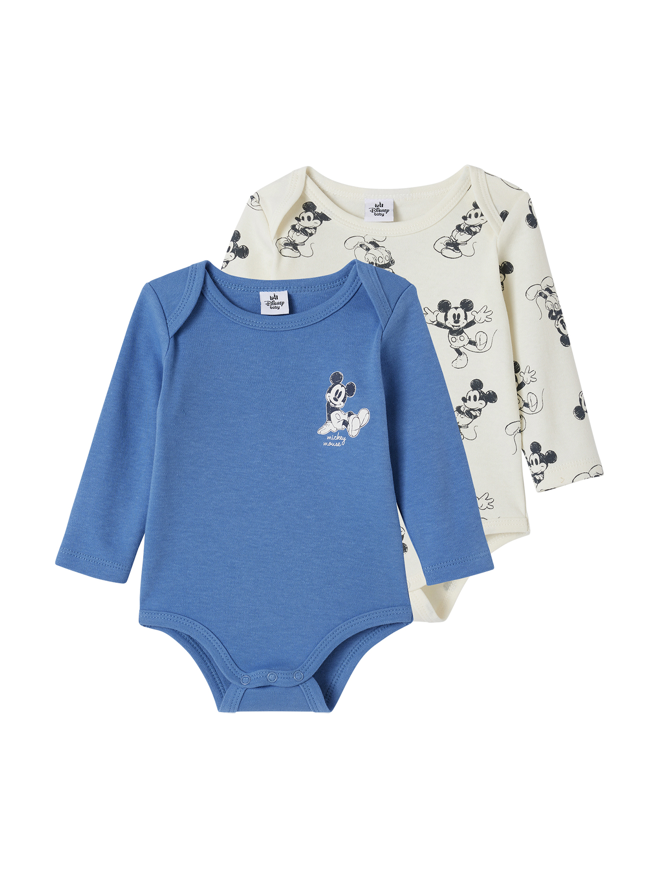 Lot de 2 bodies Disney® Mickey, VERTBAUDET