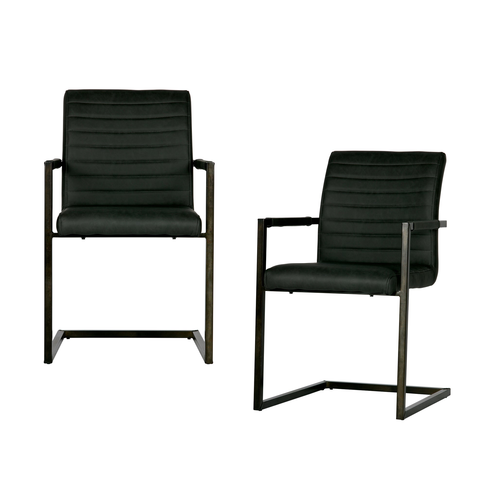 Chaises de table cuir synthétique BAS, WOOOD