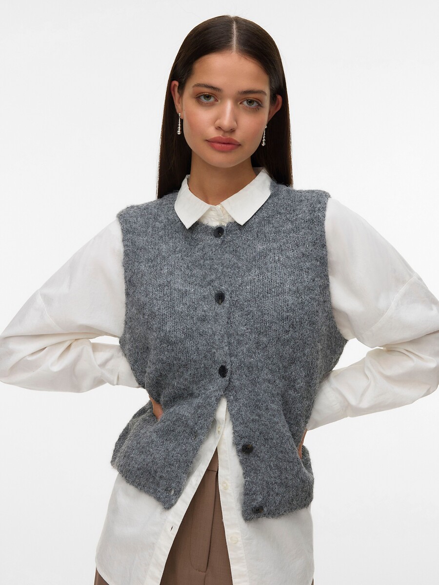 Mouwloos vest met knopen, VERO MODA