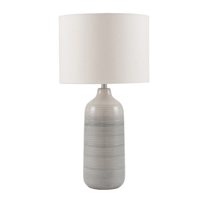 Blue and Grey Ceramic Ombre with Cotton Shade Table Lamp SO'HOME