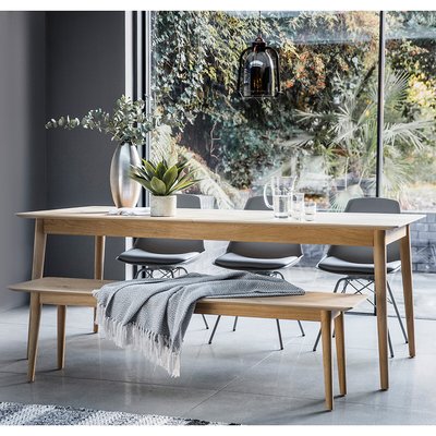 Dhule Scandi Oak Extendable Dining Table (Seats 6-8) SO'HOME