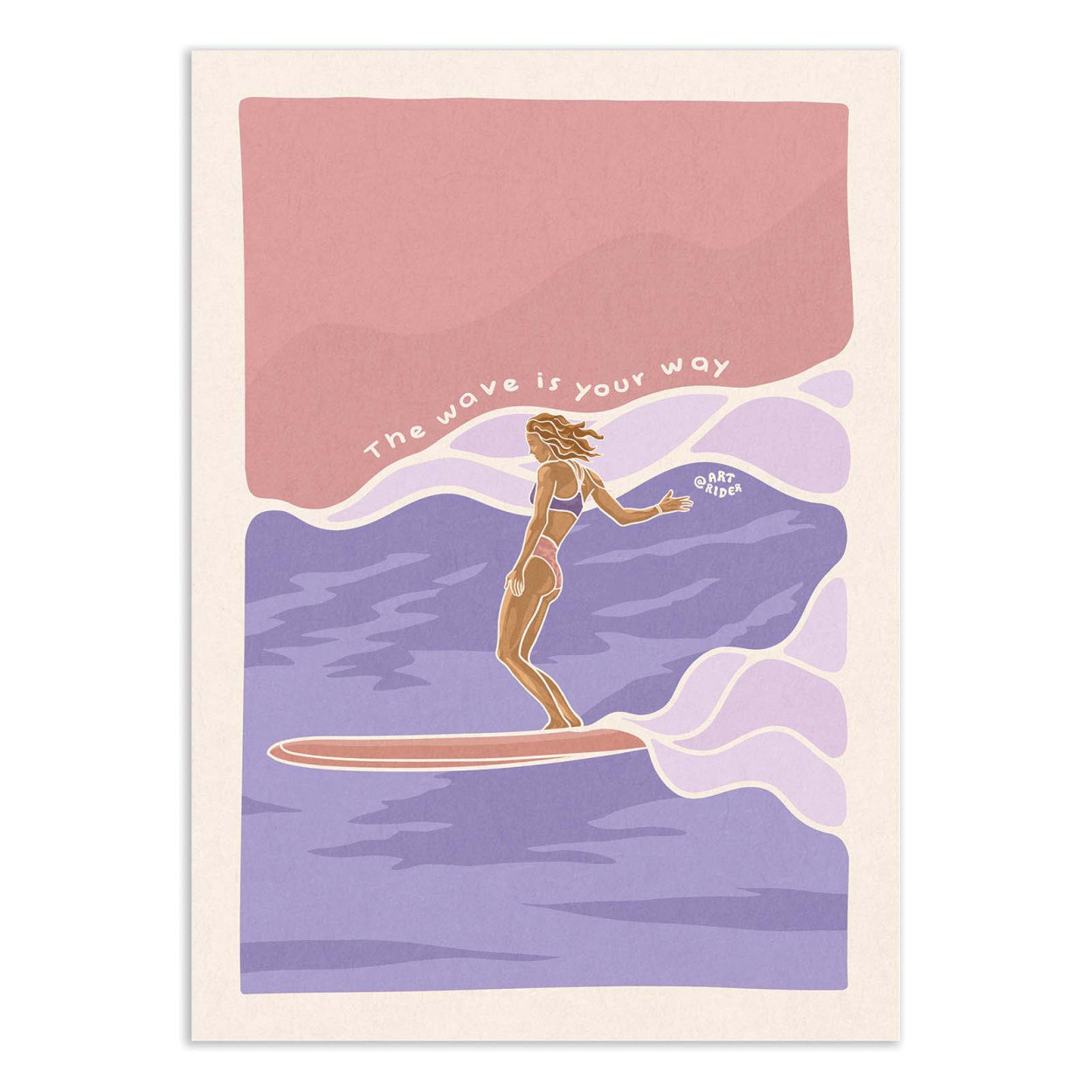 Affiche d'art - The wave is your way - Art Rider, WALL EDITIONS