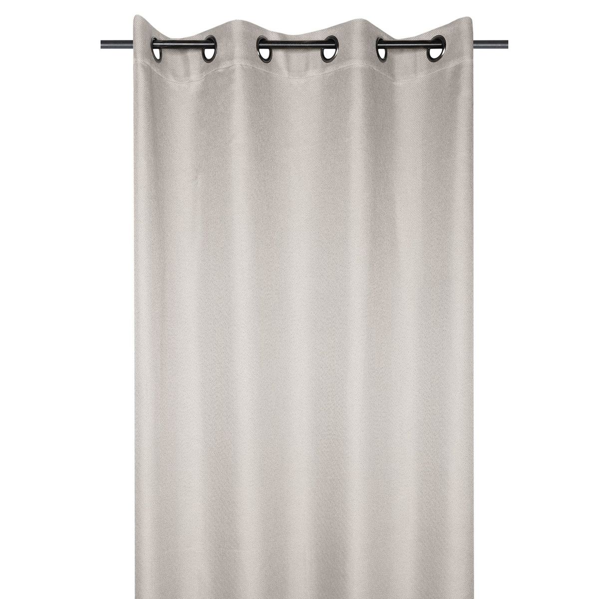 Rideau isolant doublé polaire polyester gris clair 140x260 cm