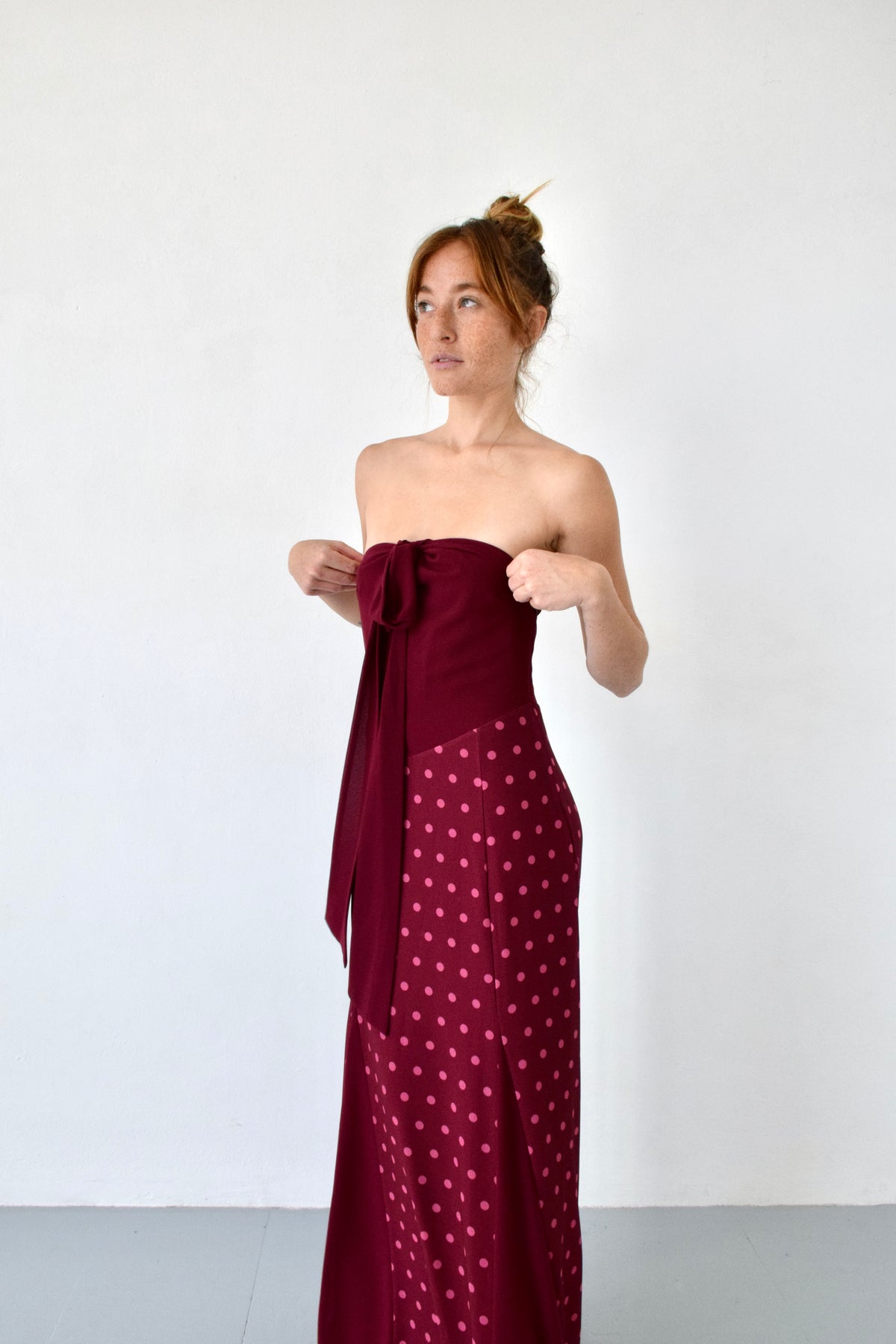 Robe longue jupe à pois KALA, MINDTRAVELER
