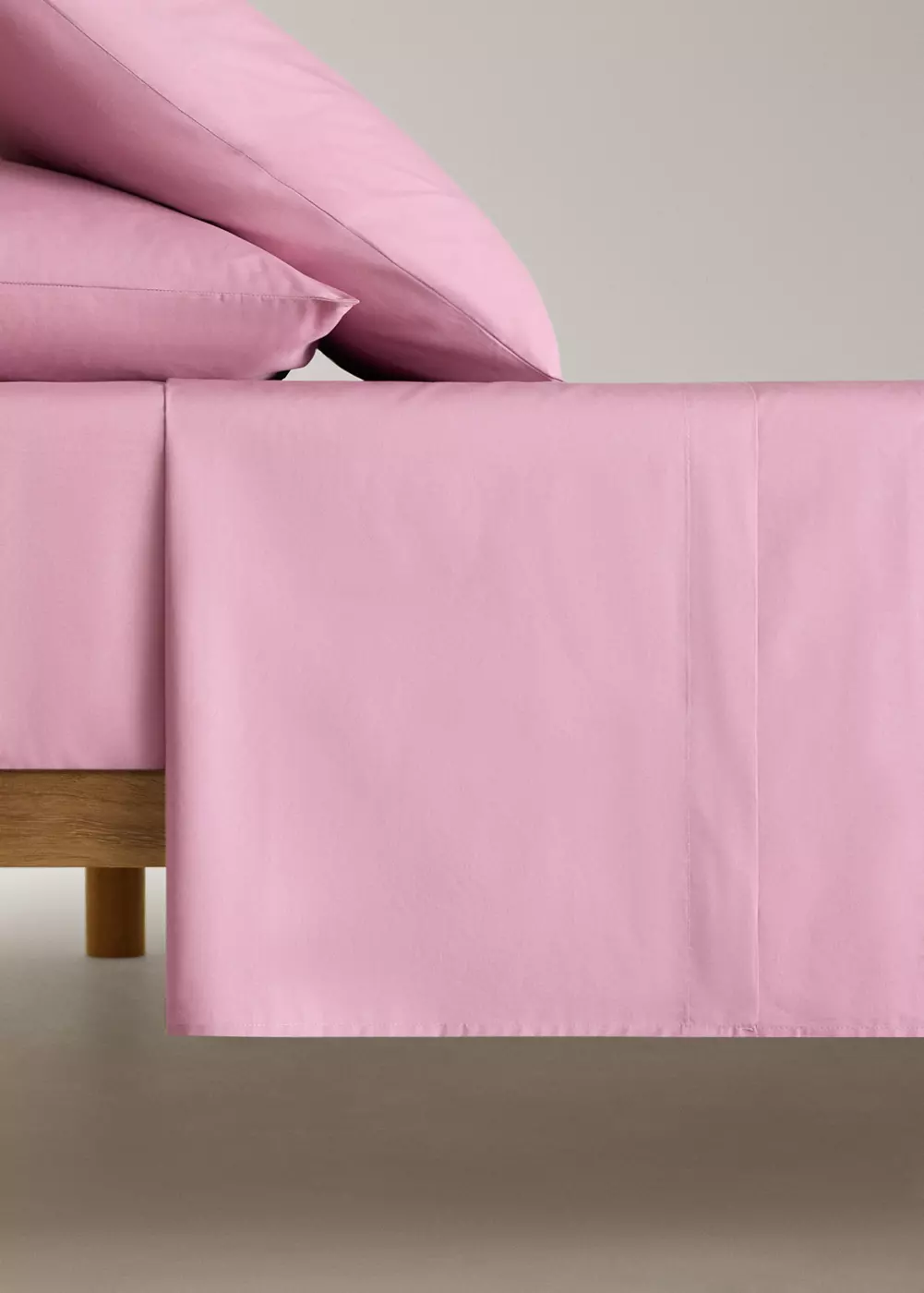 Drap plat percale de coton 200 fils lit 150/160 cm, MANGO HOME