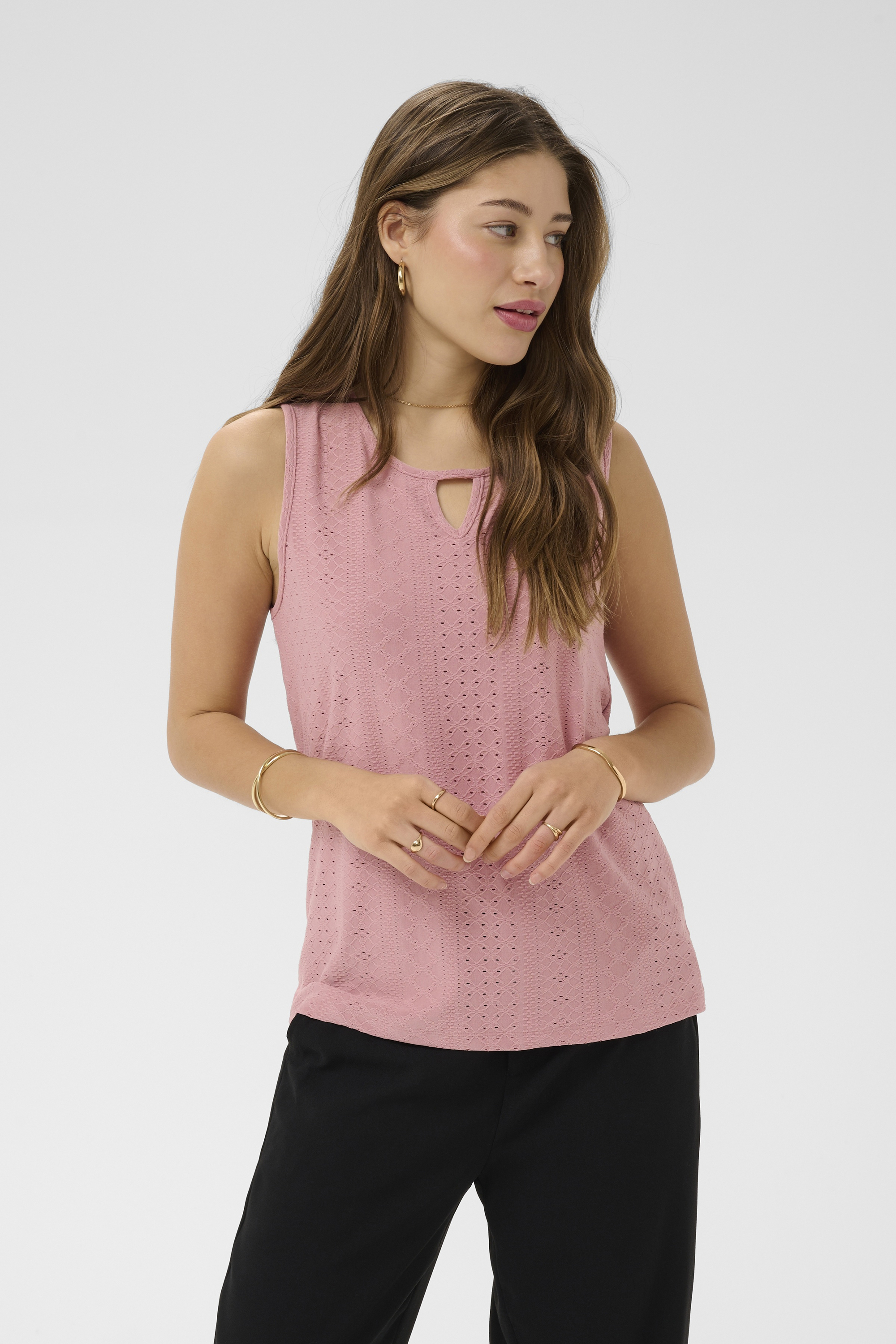 Blouse sans manches, CREAM