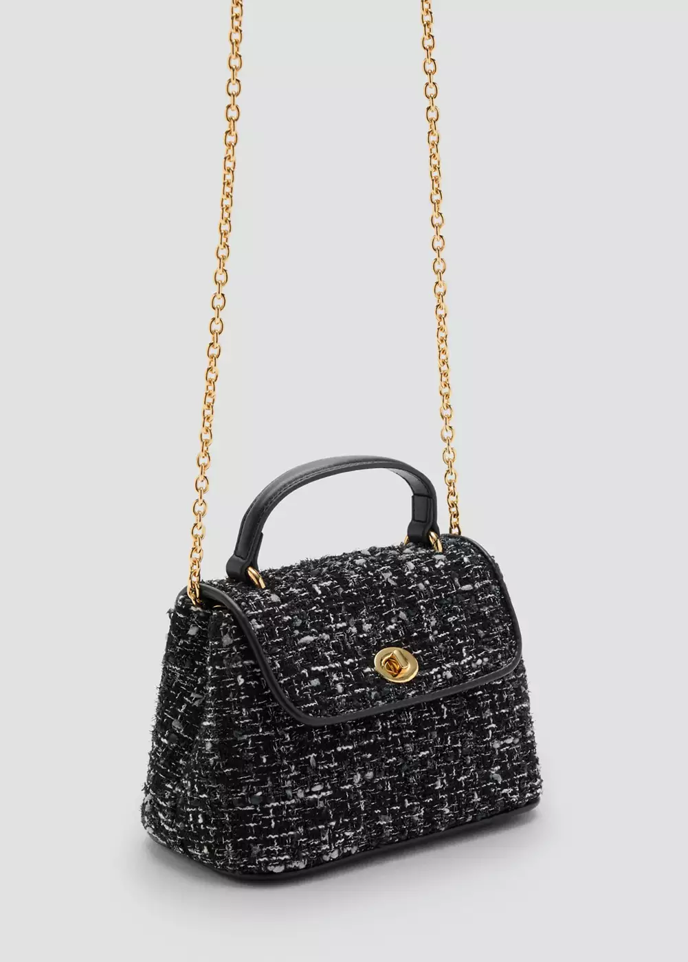 Sac à rabat en tweed, MANGO