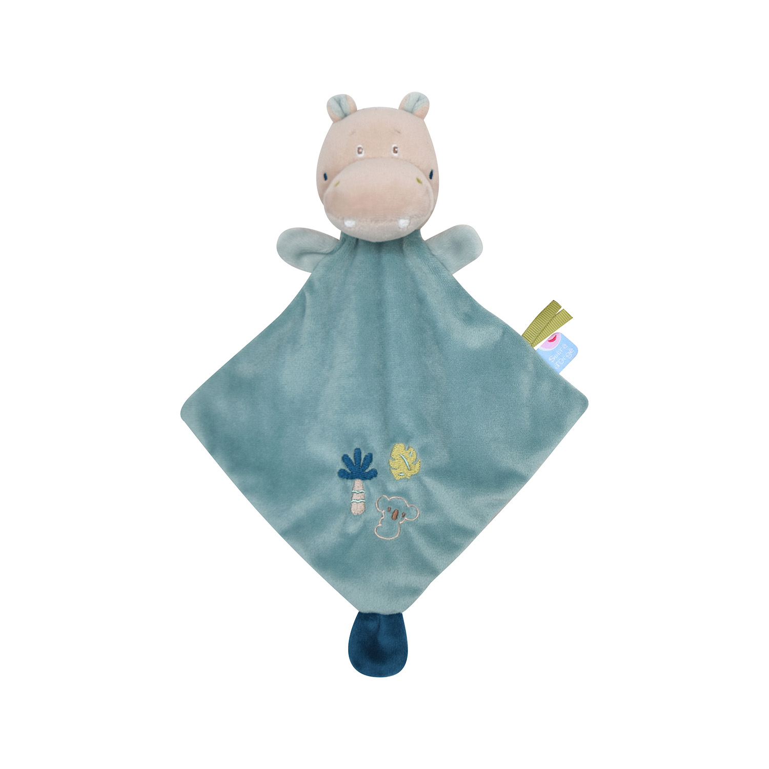 Petit doumou hippopotame renant velours doux, SUCRE D'ORGE
